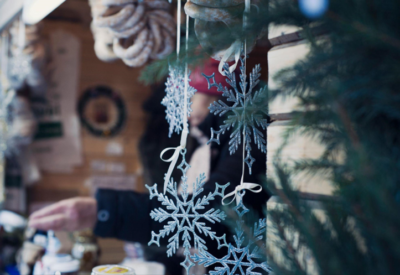 King of Christmas Trees and Crystal Ornaments